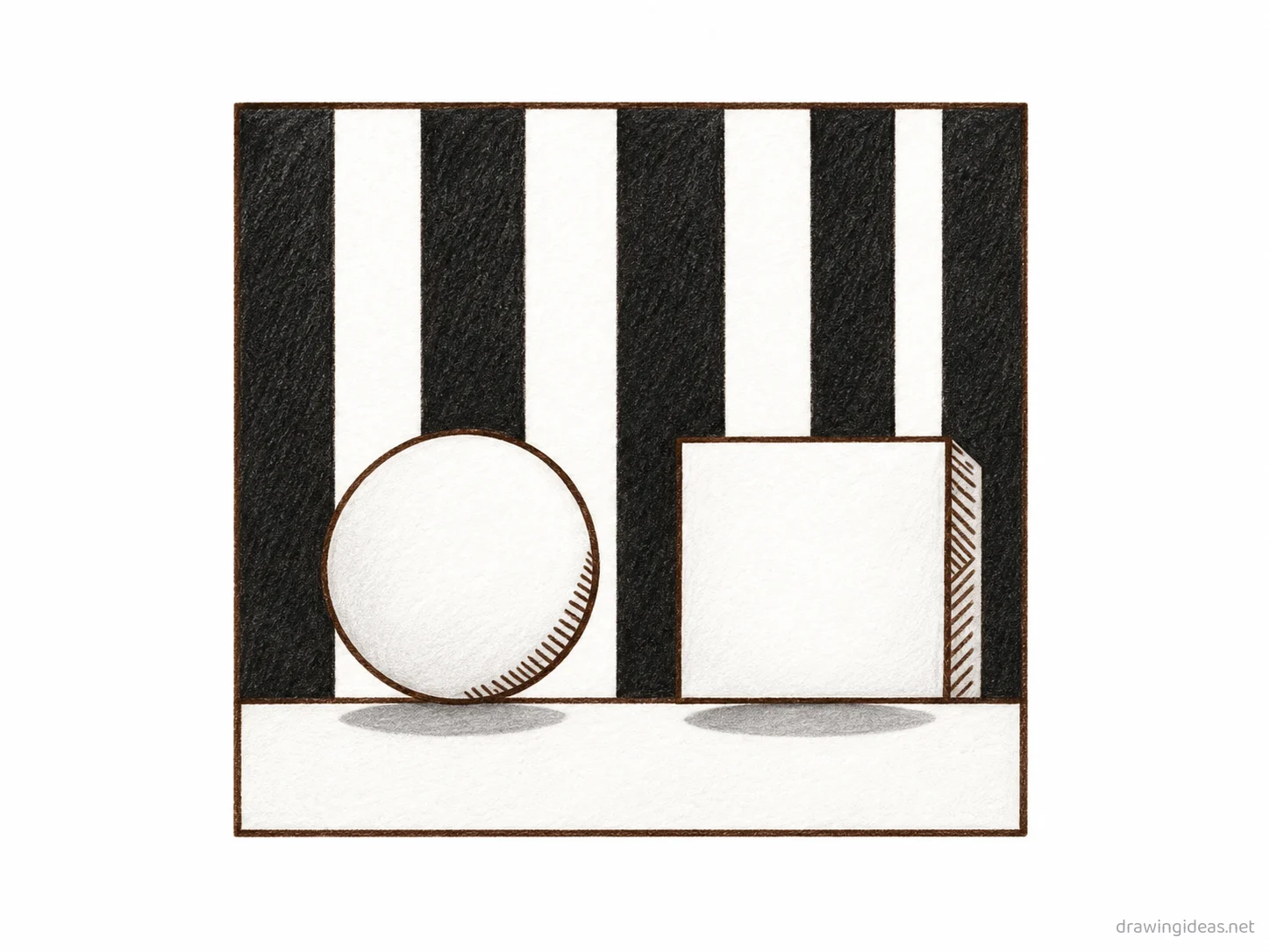 Black White drawing — hand-drawn black white illustration with ink lines and soft colors