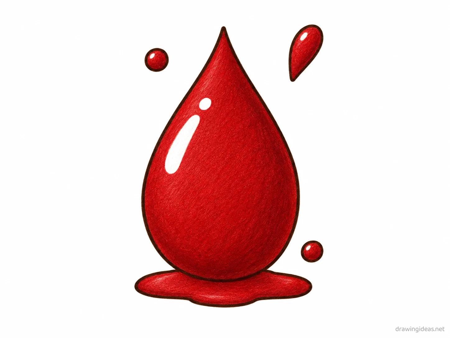Blood drawing — hand-drawn blood illustration with ink lines and soft colors