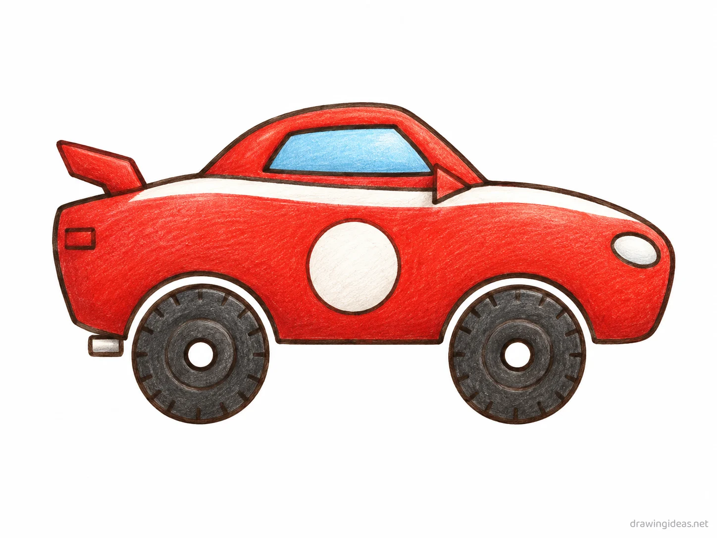 Car Game drawing ā hand-drawn car game illustration with ink lines and soft colors