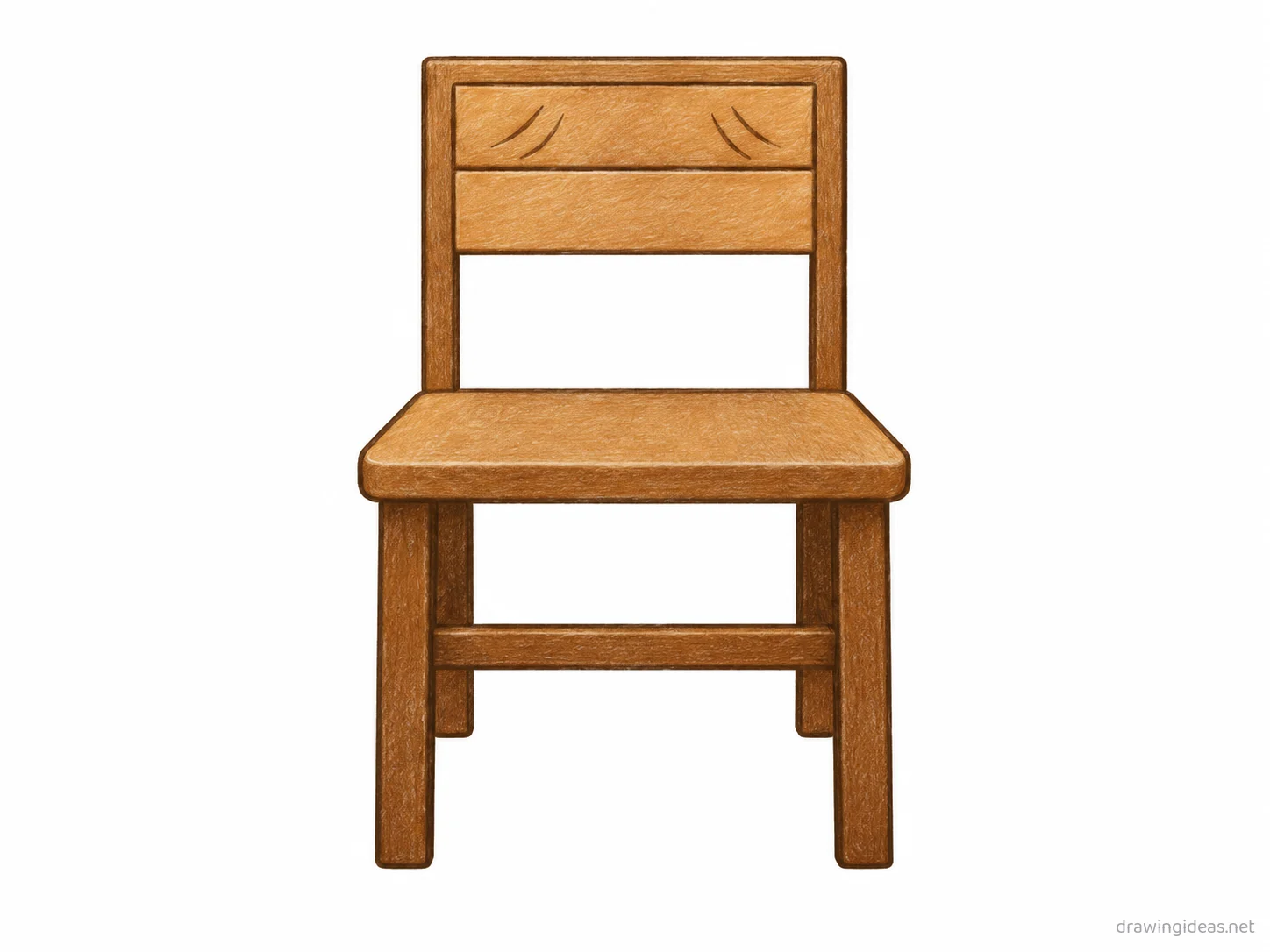 Chair drawing — hand-drawn chair illustration with ink lines and soft colors