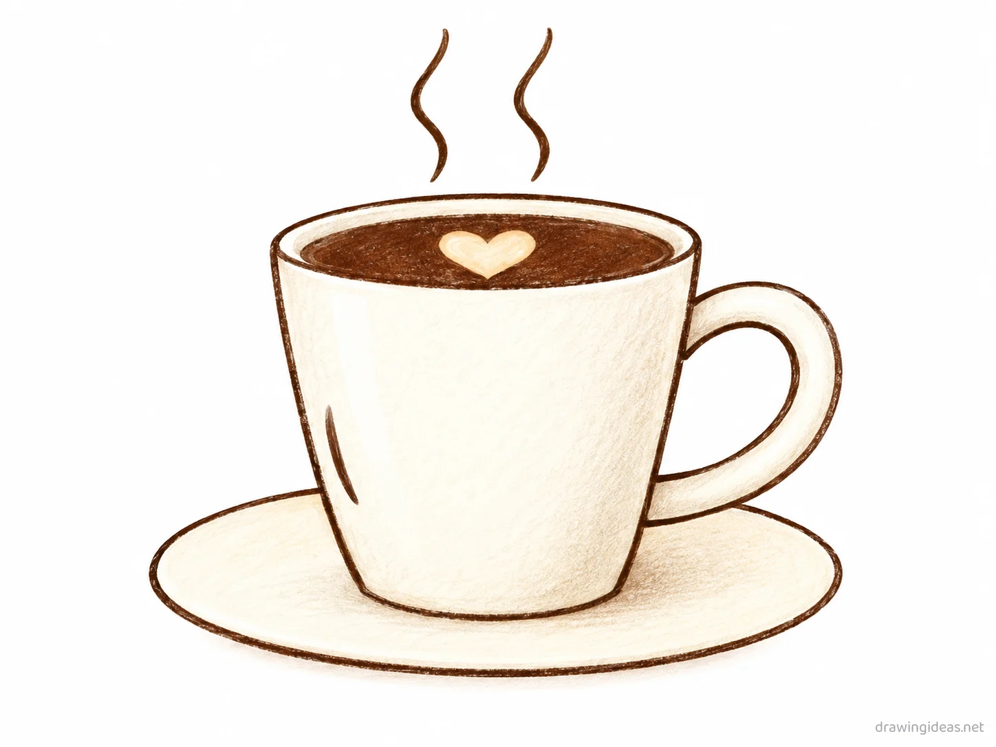 Coffee drawing — hand-drawn coffee illustration with ink lines and soft colors