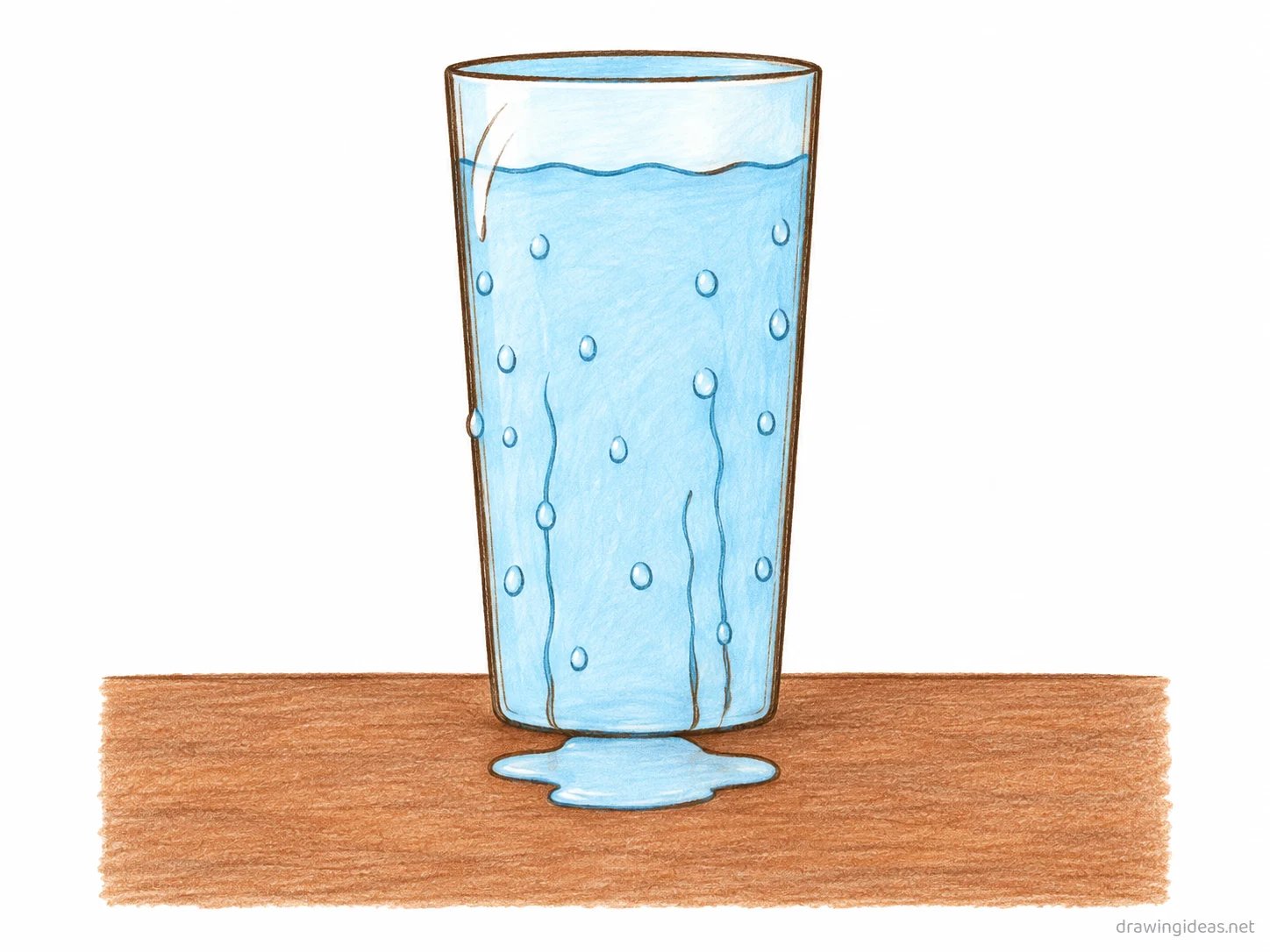 Condensation drawing — hand-drawn condensation illustration with ink lines and soft colors