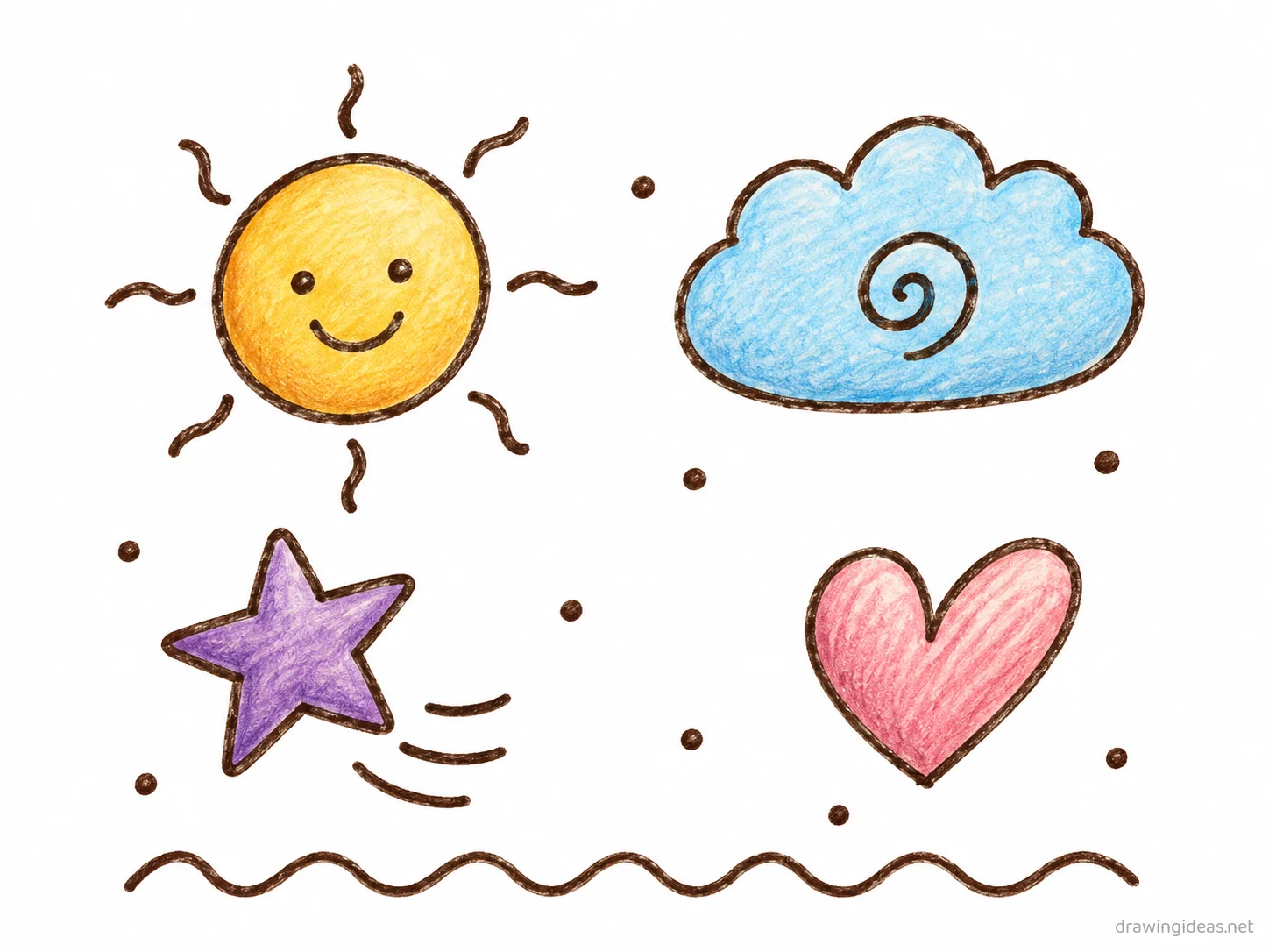Doodle drawing — hand-drawn doodle illustration with ink lines and soft colors