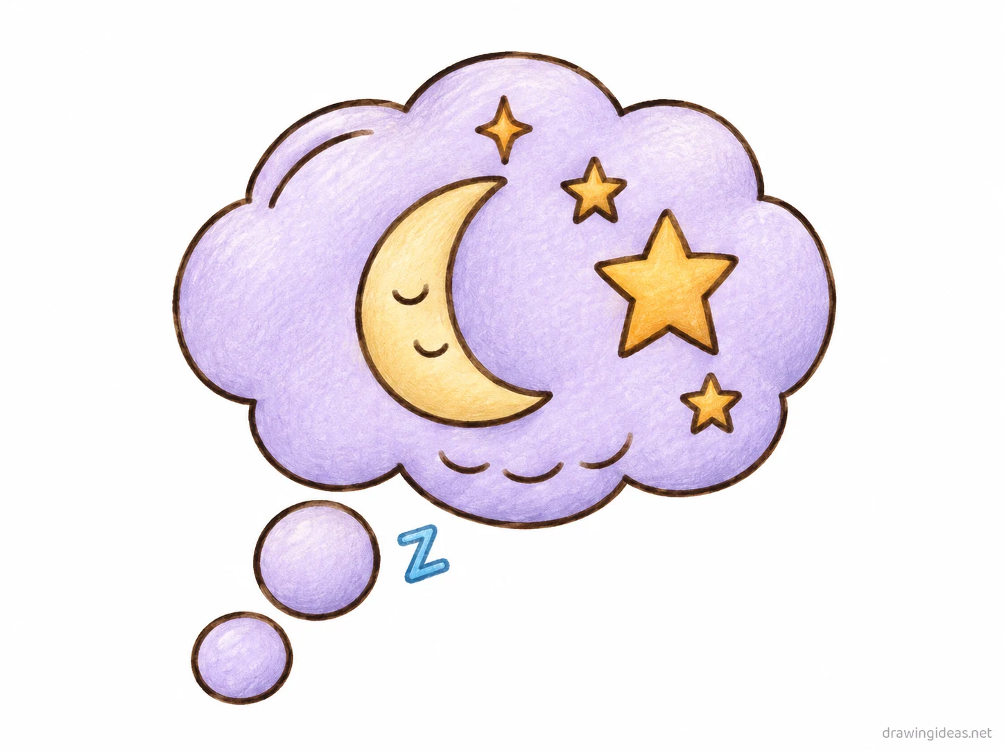 Dream drawing — hand-drawn dream illustration with ink lines and soft colors