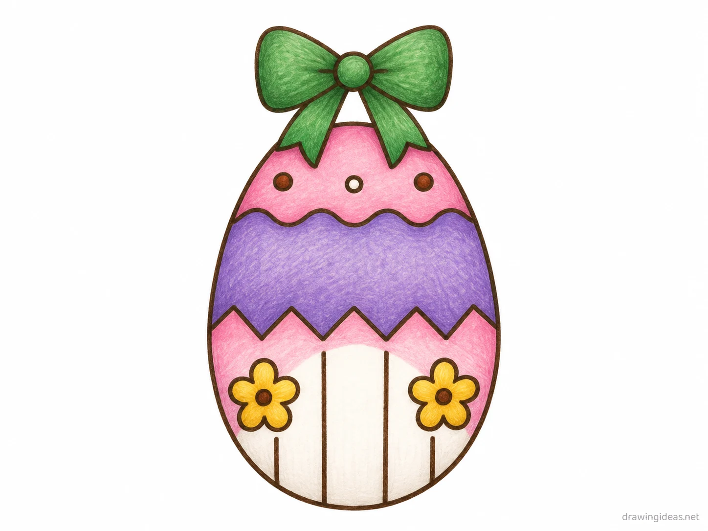 Easter drawing — hand-drawn Easter illustration with ink lines and soft colors