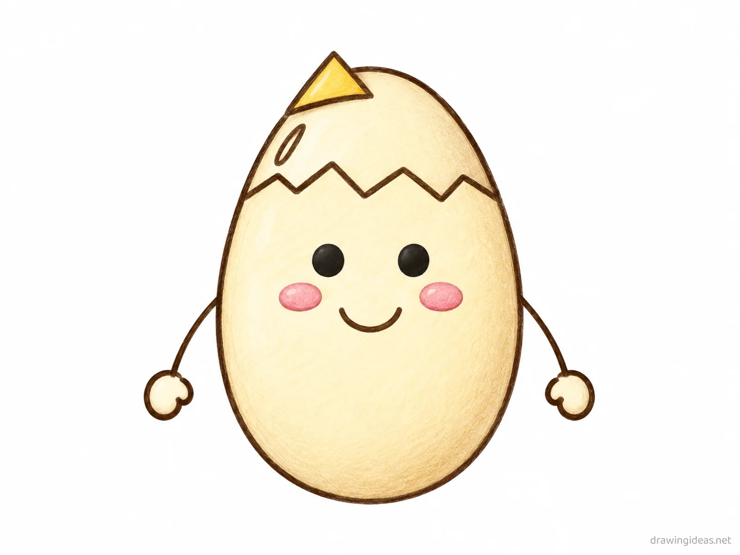 Egg drawing — hand-drawn egg illustration with ink lines and soft colors