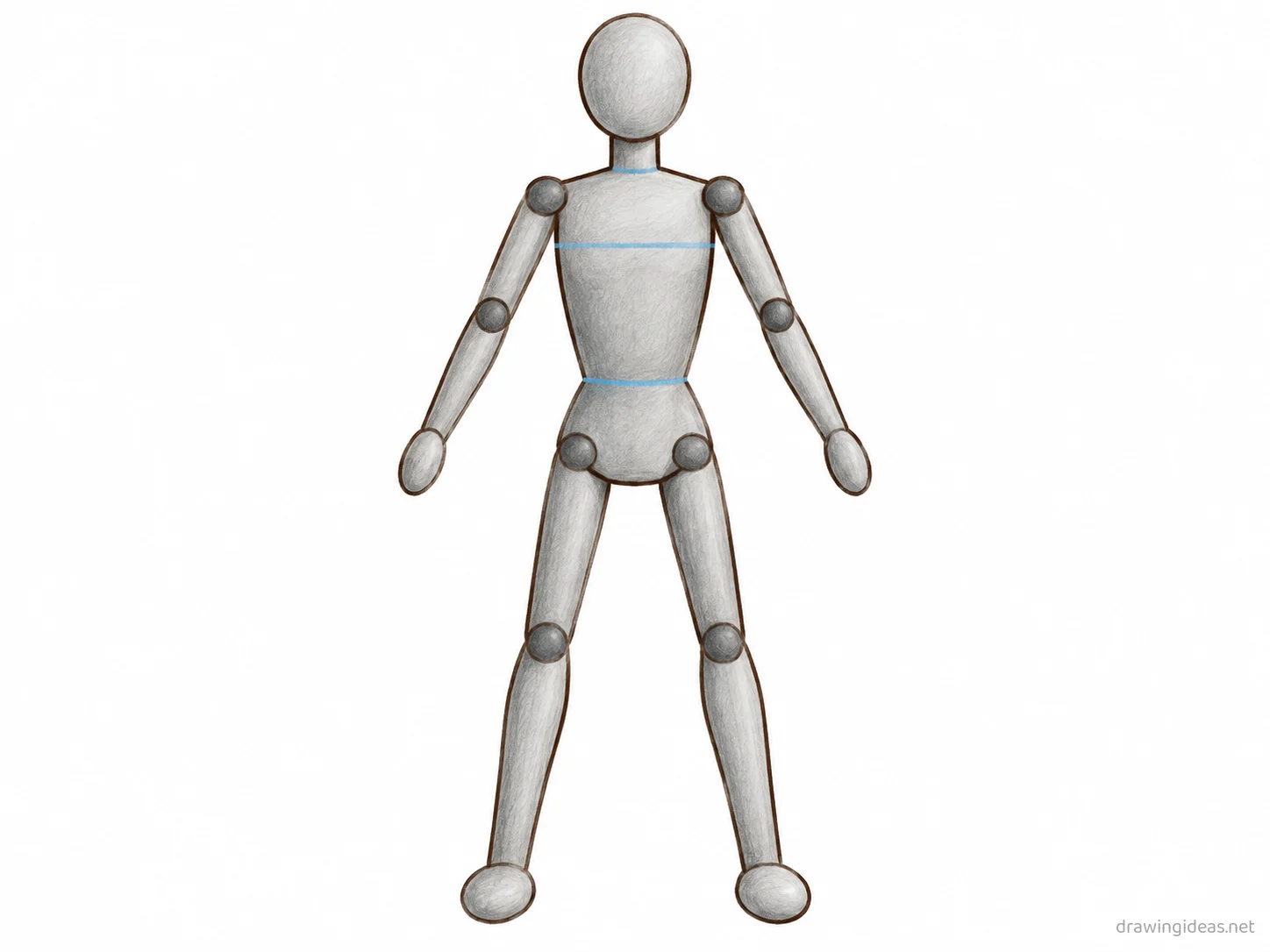 Figure drawing — hand-drawn figure illustration with ink lines and soft colors