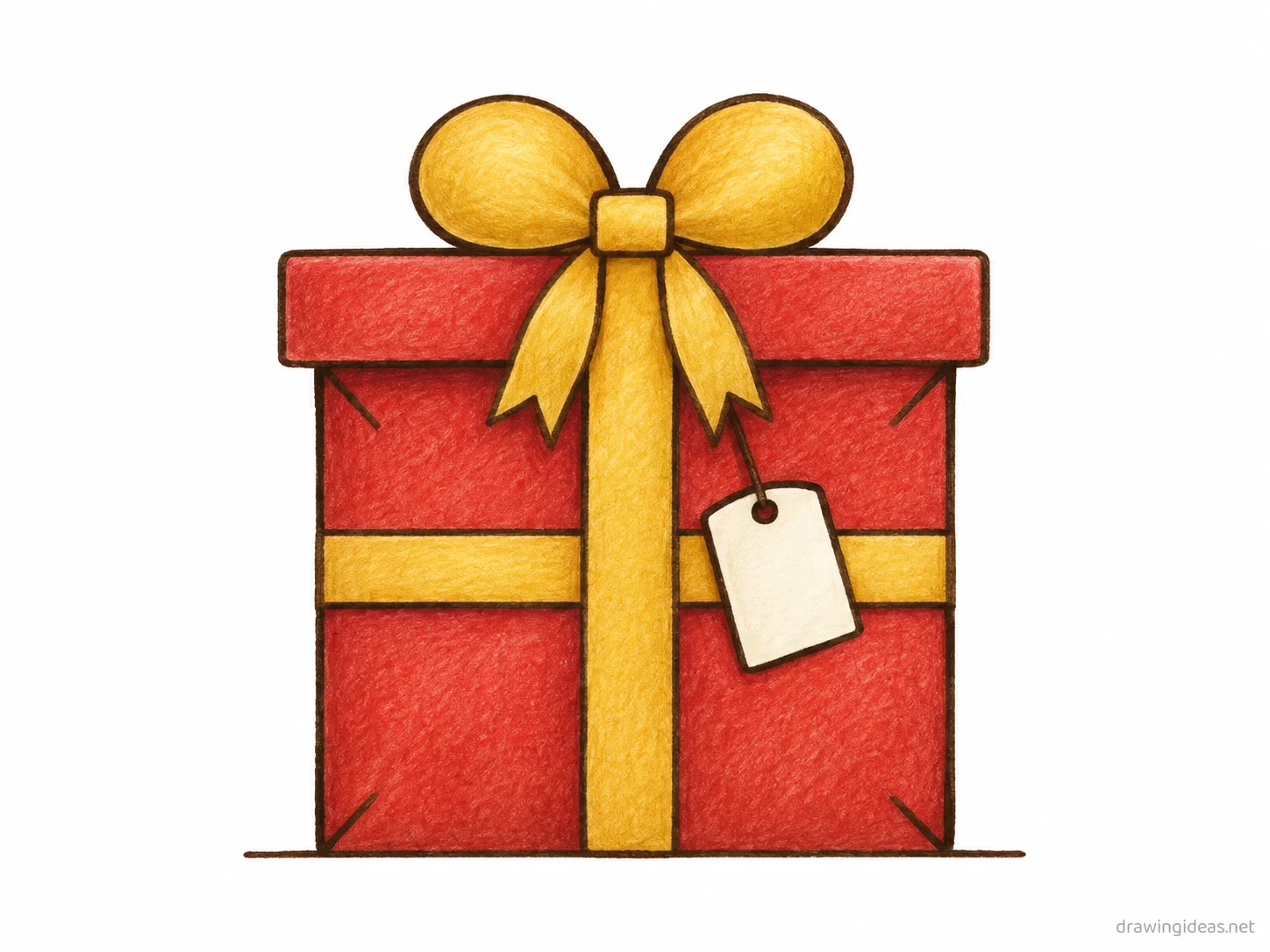 Gift drawing — hand-drawn gift illustration with ink lines and soft colors