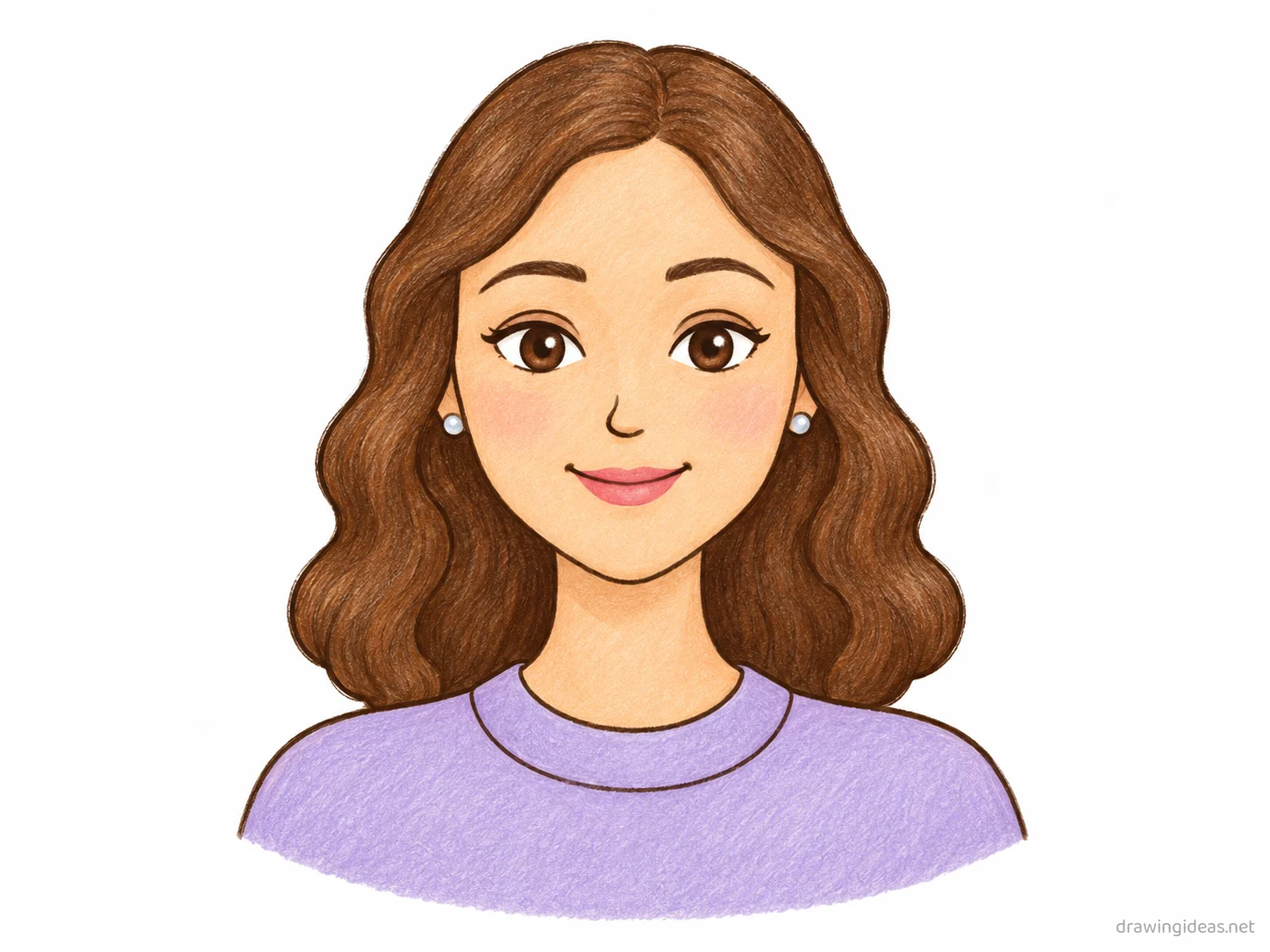 Mom drawing — hand-drawn mom illustration with ink lines and soft colors