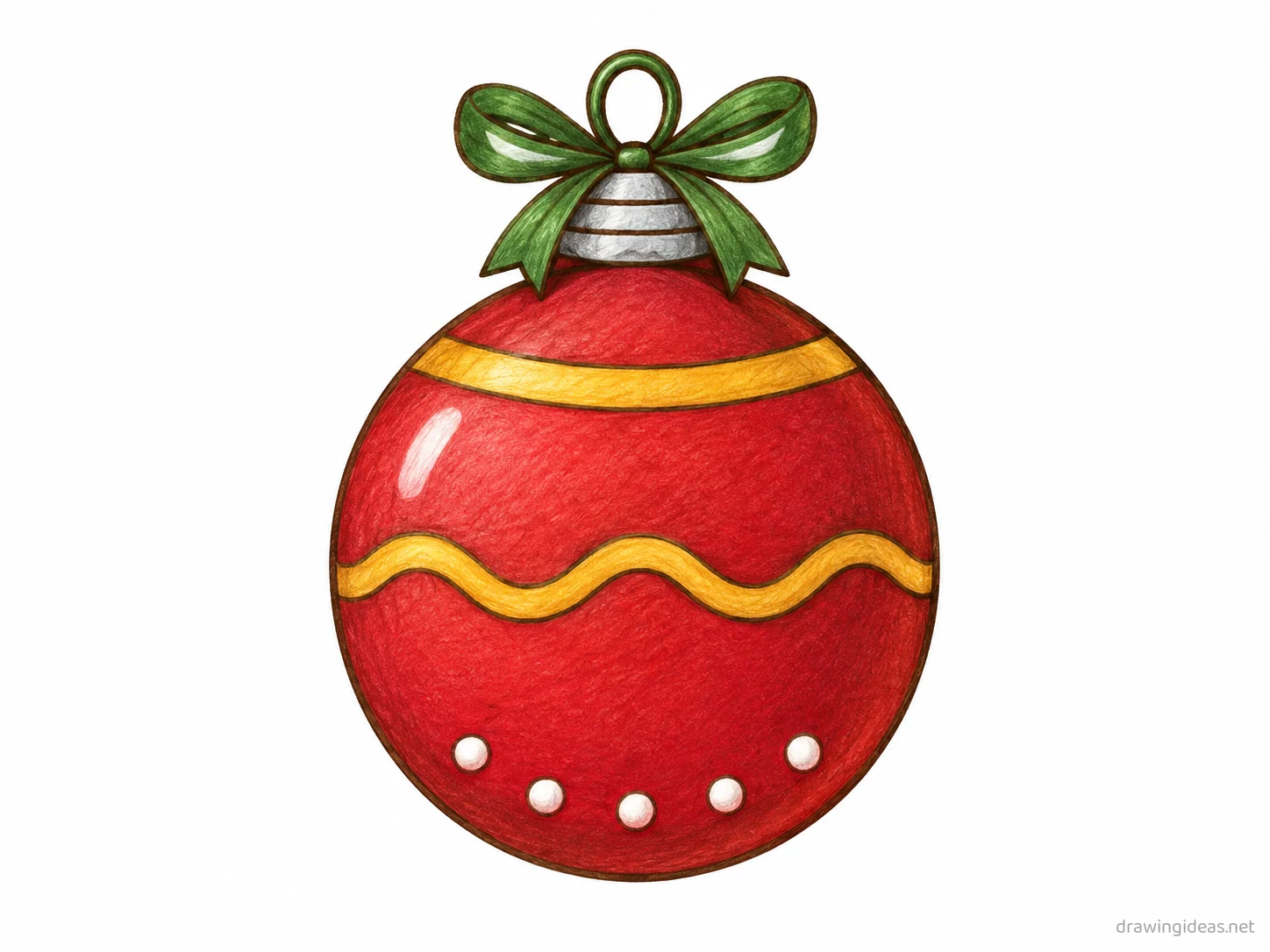 Ornament drawing — hand-drawn ornament illustration with ink lines and soft colors