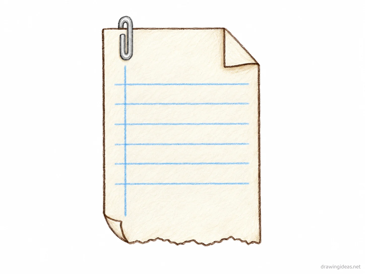 Paper drawing — hand-drawn paper illustration with ink lines and soft colors
