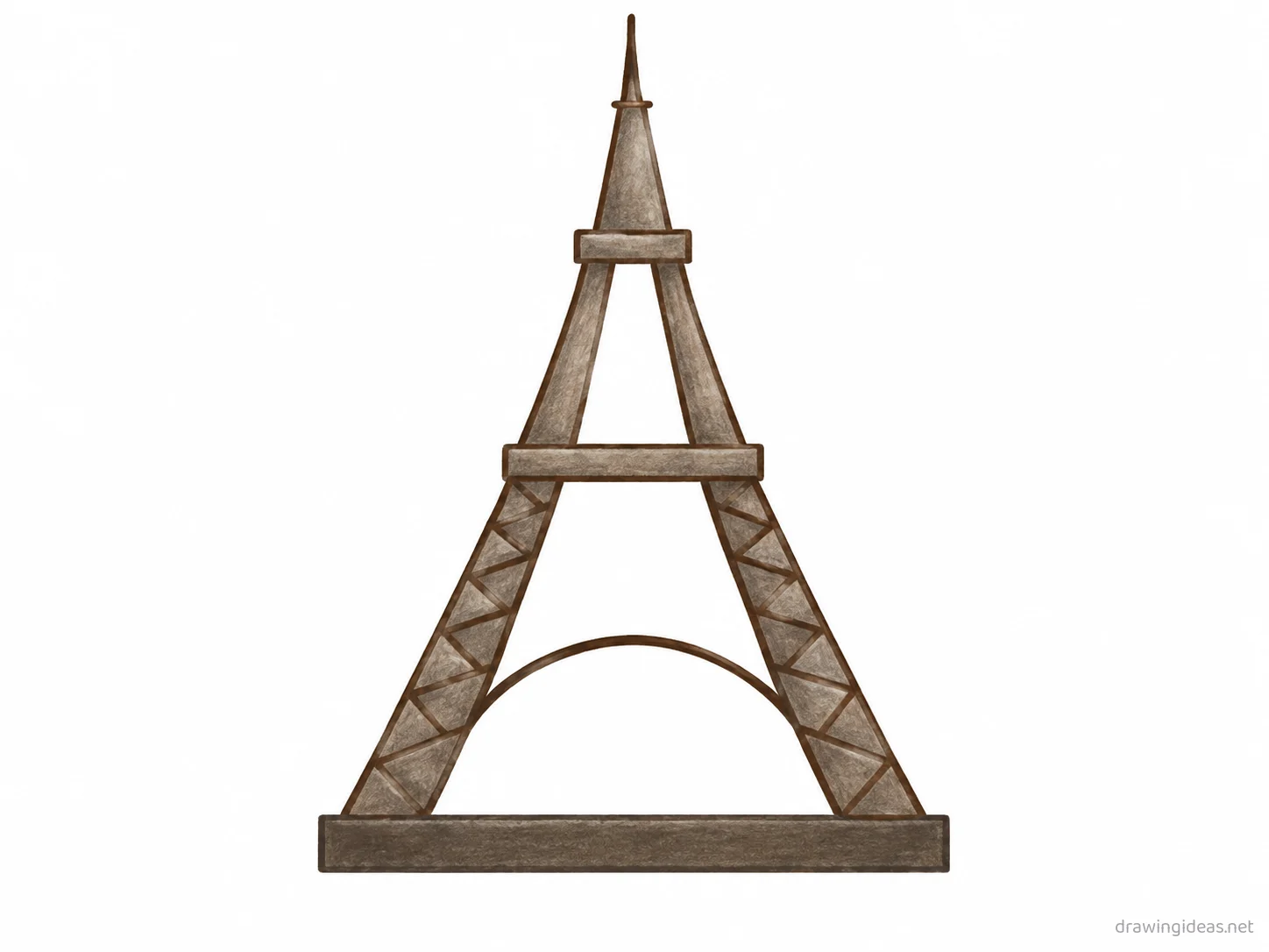 Paris drawing — hand-drawn Paris illustration with ink lines and soft colors