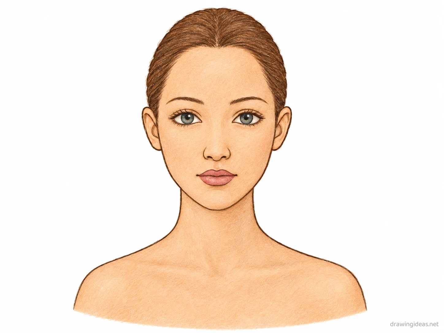 Portrait drawing — hand-drawn portrait illustration with ink lines and soft colors