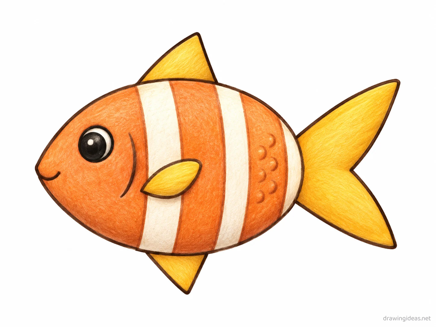 Sea Animal drawing — hand-drawn sea animal illustration with ink lines and soft colors