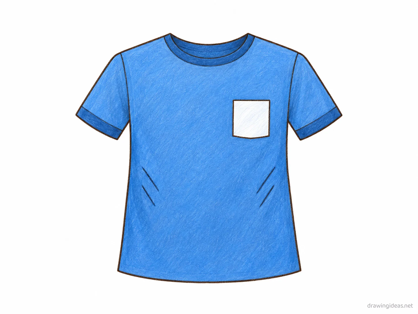 T Shirt drawing — hand-drawn t shirt illustration with ink lines and soft colors