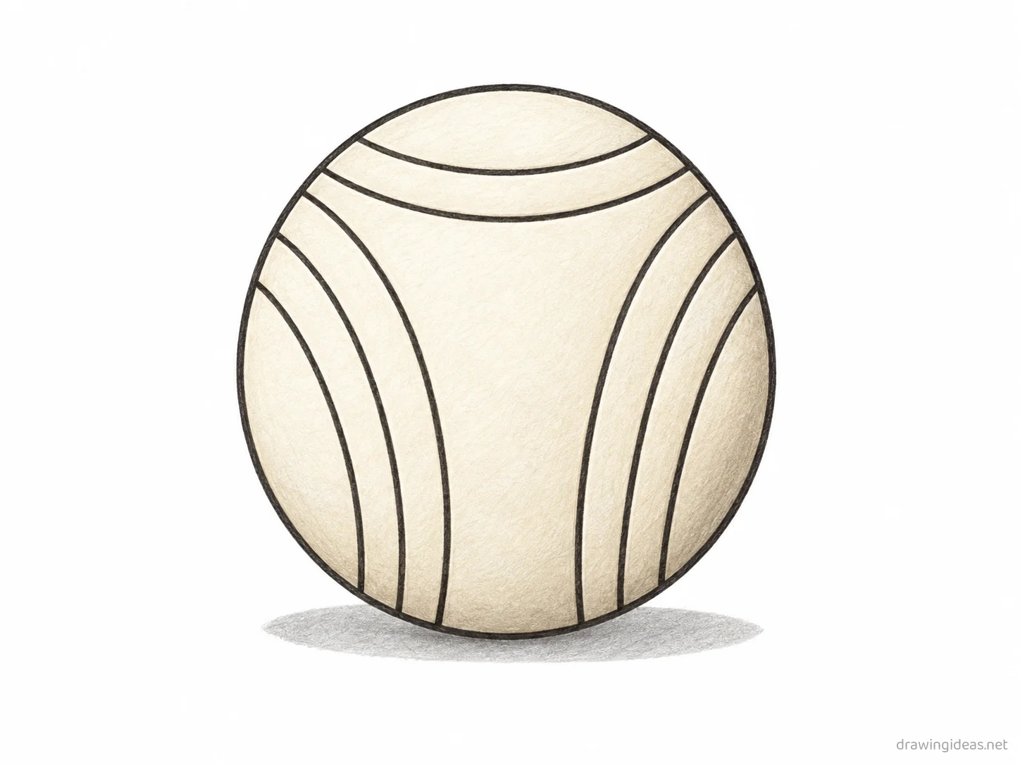 Volleyball drawing — hand-drawn volleyball illustration with ink lines and soft colors
