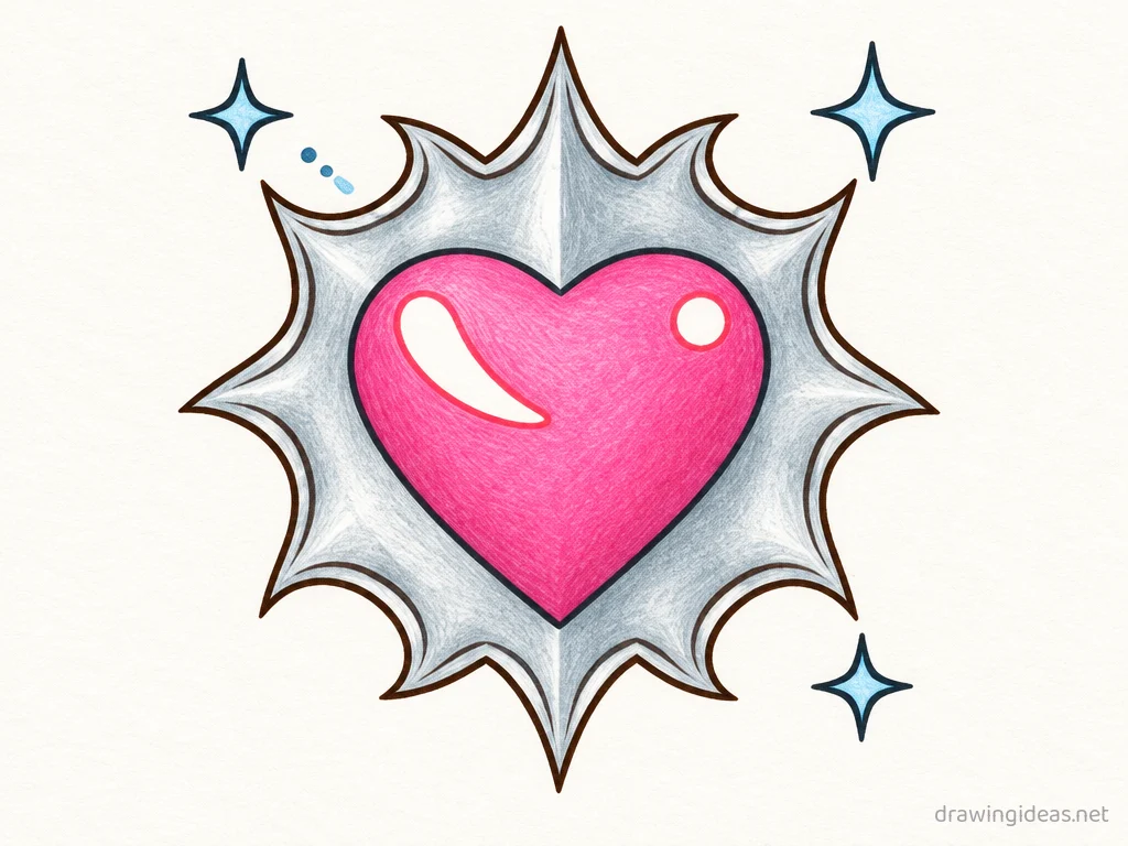 Y2k drawing — hand-drawn y2k illustration with ink lines and soft colors