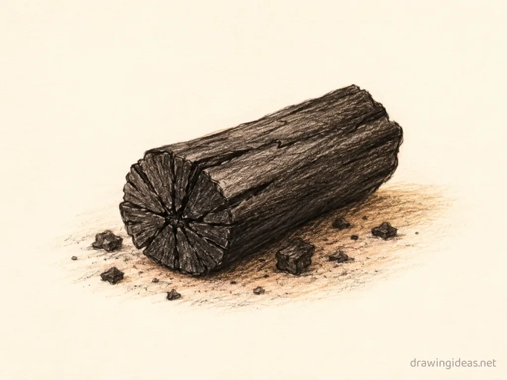 Charcoal drawing ā hand-drawn charcoal illustration with ink lines and soft colors