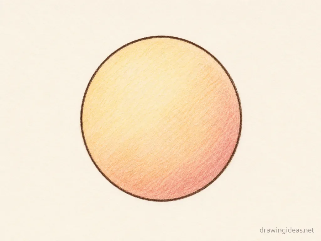Circle drawing ā hand-drawn circle illustration with ink lines and soft colors