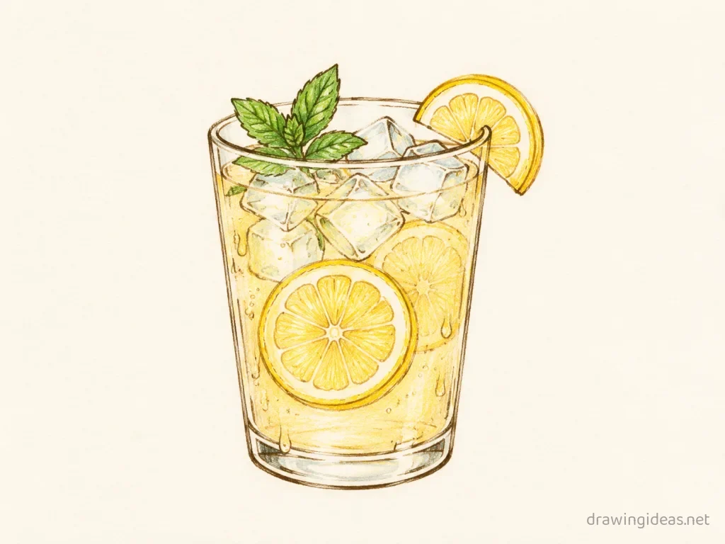 Condensation drawing — hand-drawn condensation illustration with ink lines and soft colors