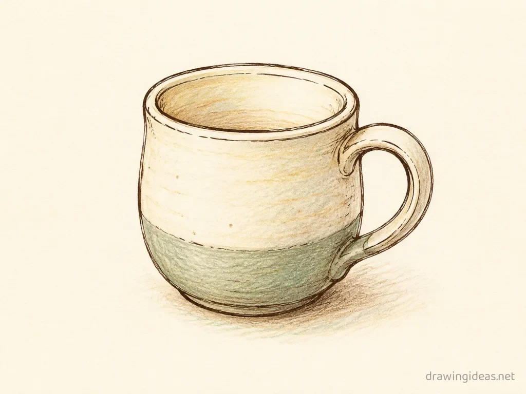 Contour drawing ā hand-drawn contour illustration with ink lines and soft colors
