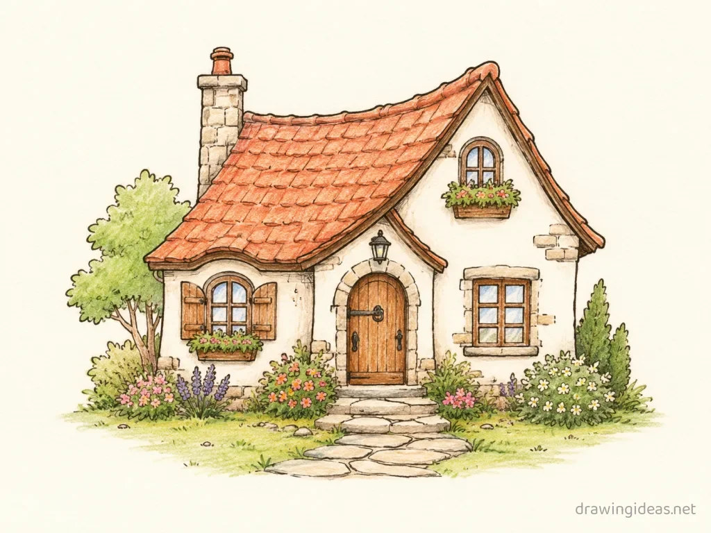 Culture drawing — hand-drawn culture illustration with ink lines and soft colors