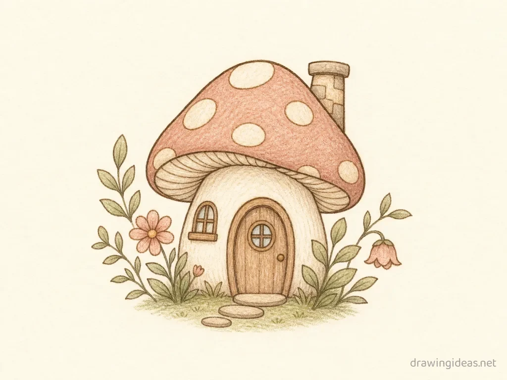Design drawing ā hand-drawn design illustration with ink lines and soft colors