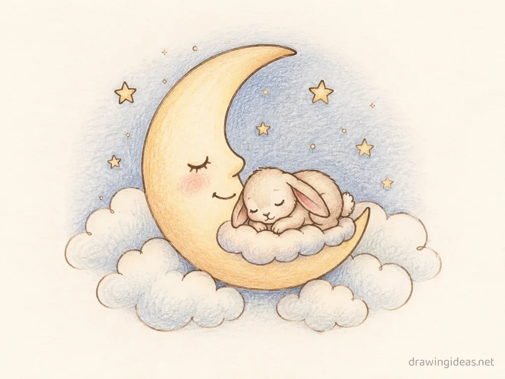 Dream drawing — hand-drawn dream illustration with ink lines and soft colors