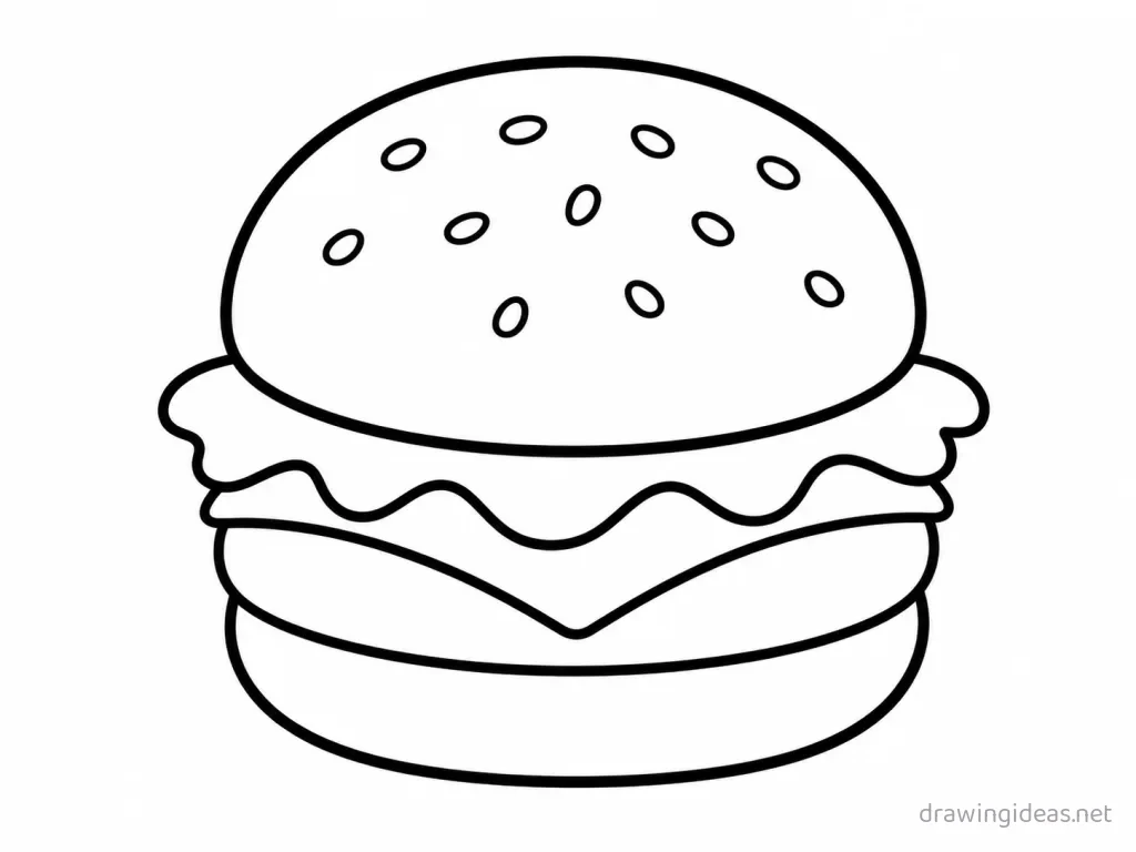 Easy food drawing — easy style food sketch