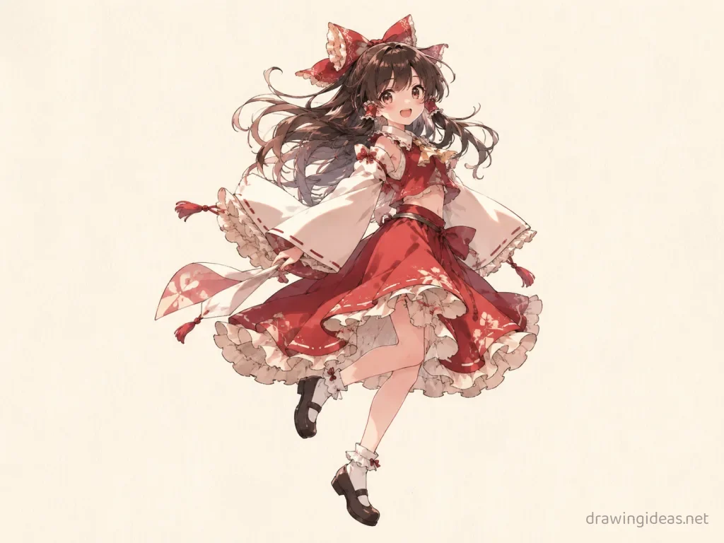 Anime girl full body drawing — anime style girl full body sketch