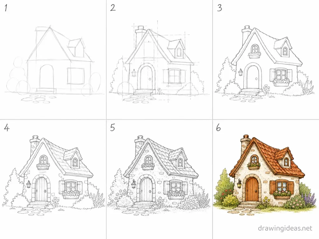 How to draw a hard step by step — 6-step hard drawing tutorial grid