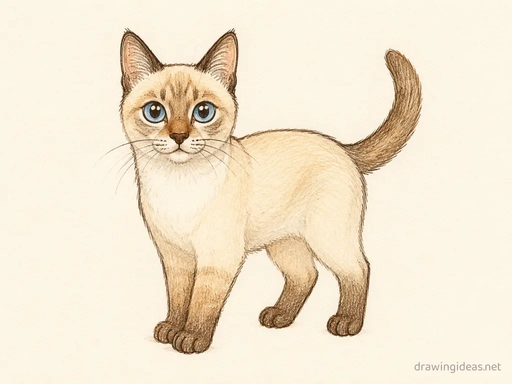 Katseye drawing — hand-drawn Katseye illustration with ink lines and soft colors