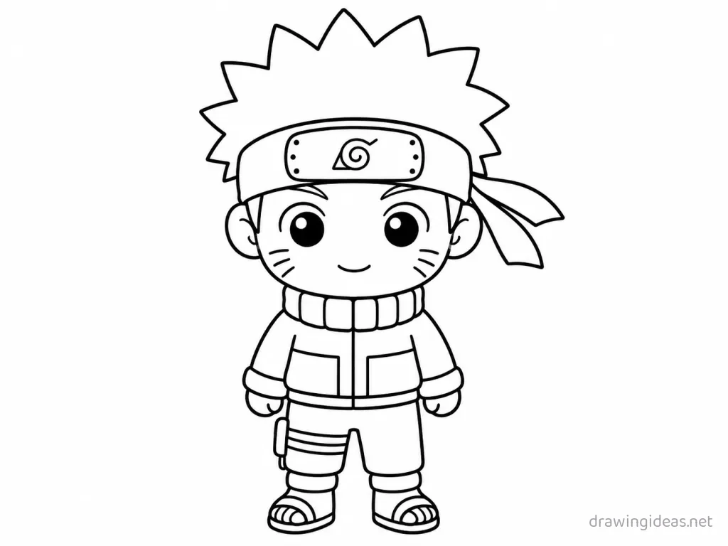 Easy Naruto drawing — easy style Naruto sketch