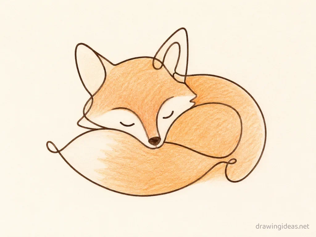 One Line drawing ā hand-drawn one line illustration with ink lines and soft colors