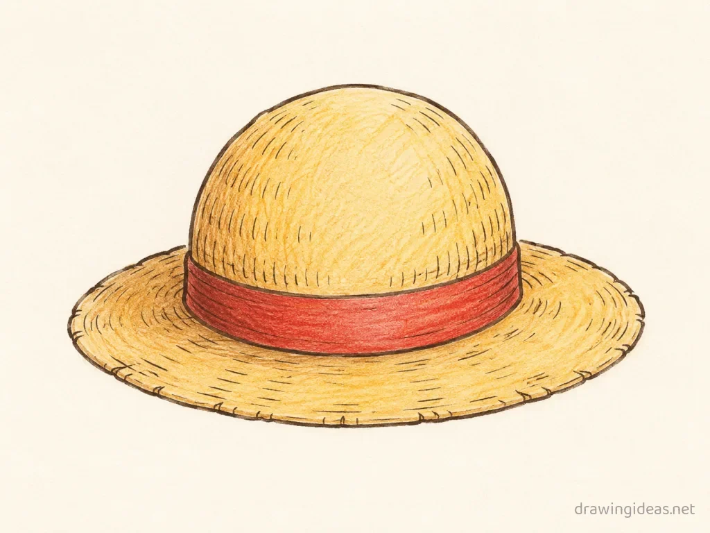 One Piece drawing — hand-drawn One Piece illustration with ink lines and soft colors