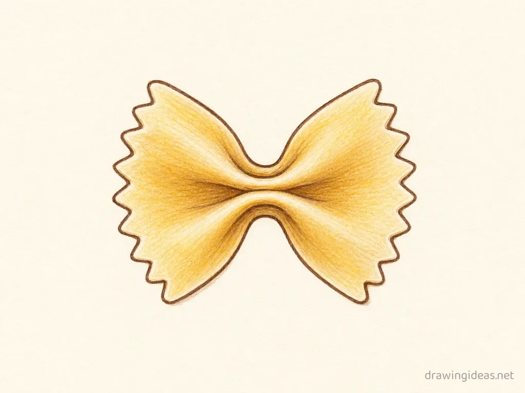 Pasta drawing — hand-drawn pasta illustration with ink lines and soft colors
