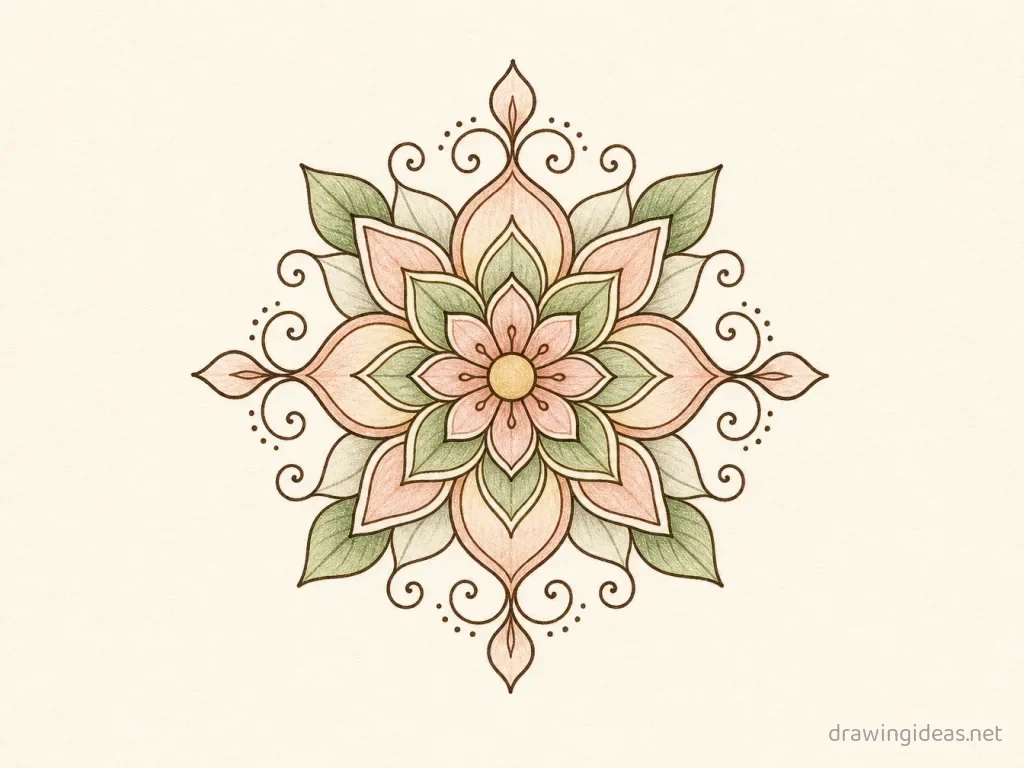 Pattern drawing ā hand-drawn pattern illustration with ink lines and soft colors