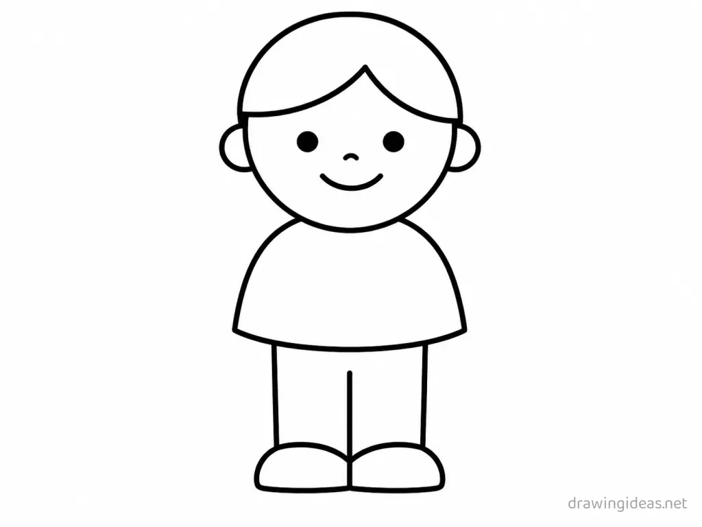 Easy person drawing — easy style person sketch