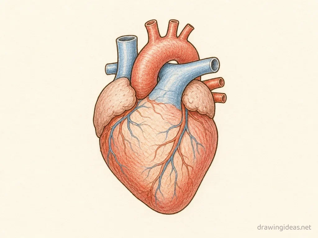 Science drawing — hand-drawn science illustration with ink lines and soft colors