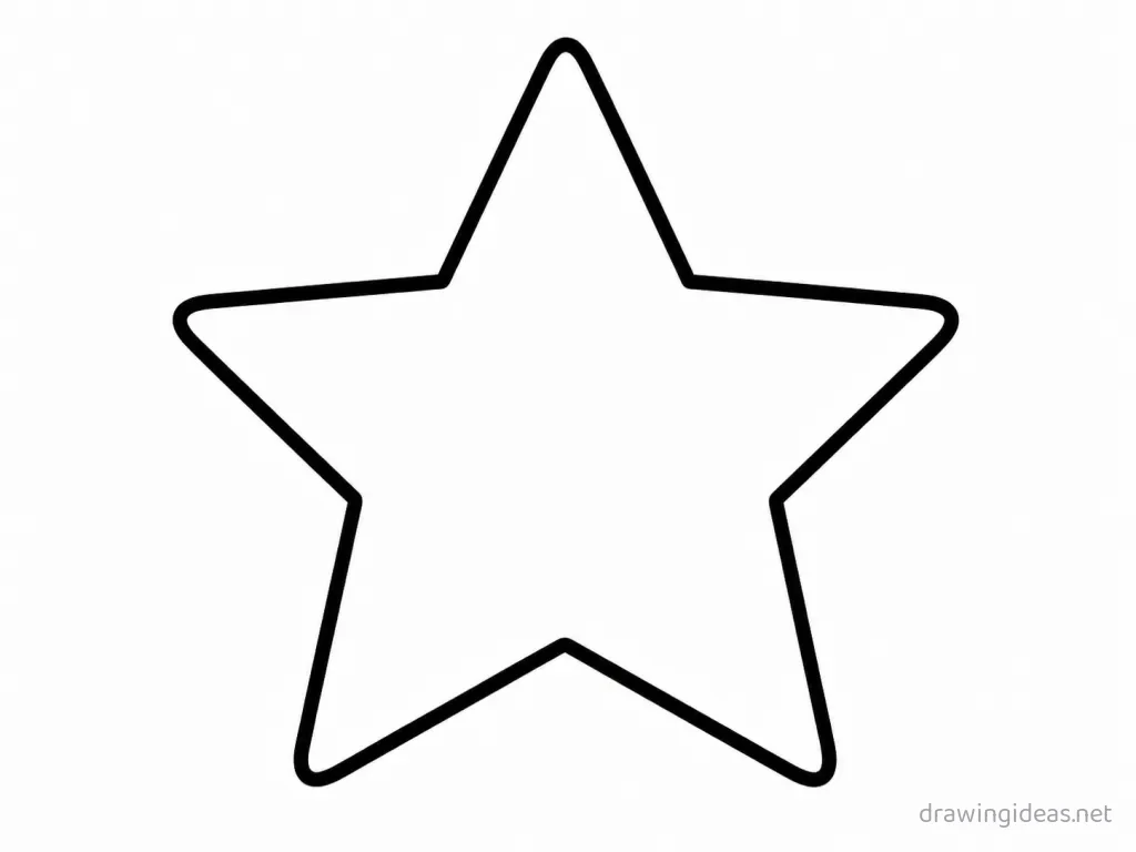 Easy star drawing — easy style star sketch