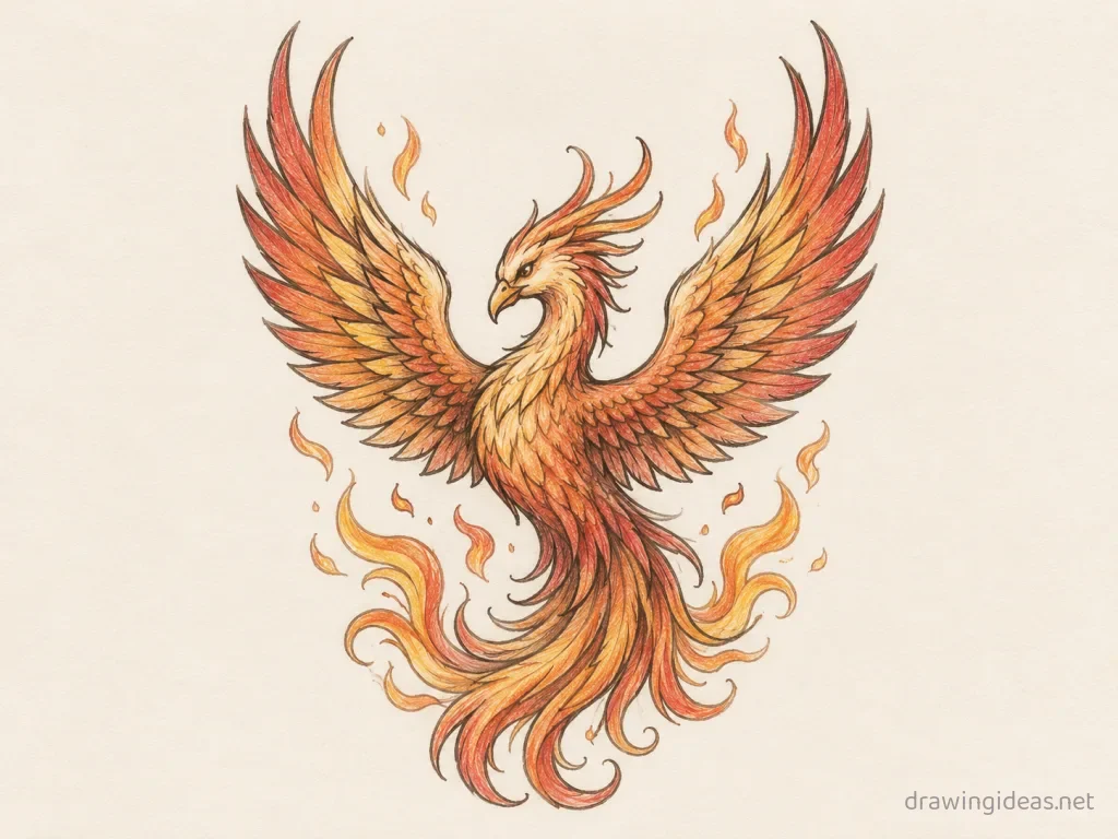 Tattoo drawing ā hand-drawn tattoo illustration with ink lines and soft colors